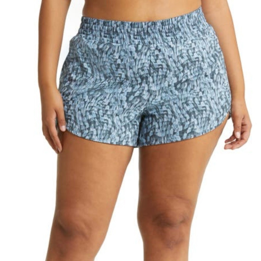 zella Altitude Shorts in Navy India Ink Harley Texture‎ Size 2X NWT